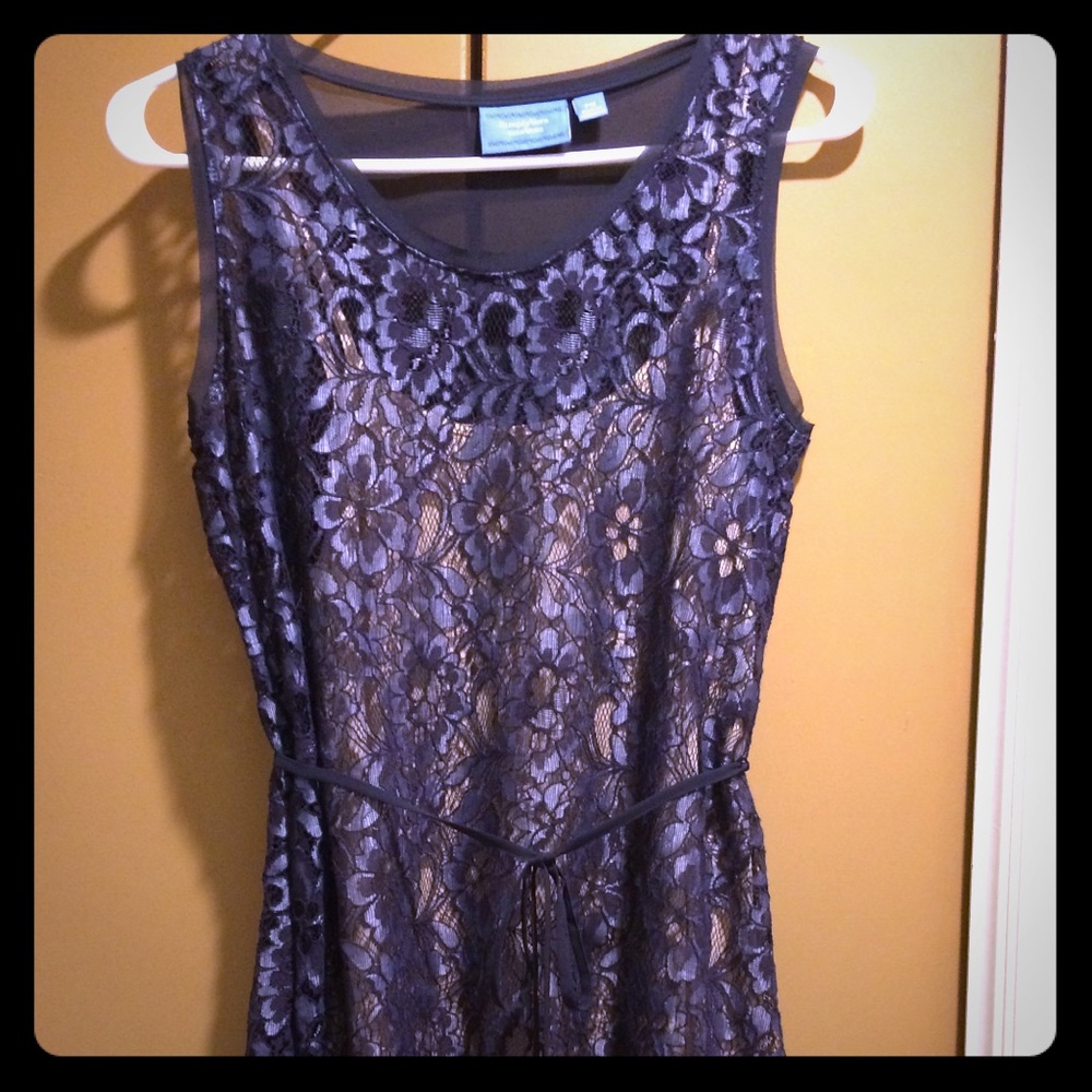 Vera Wang cocktail dress.  Navy blue